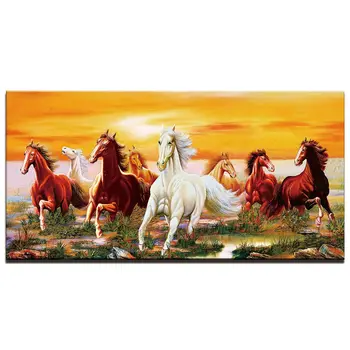 Panza Pictura pe Perete Poster Art Decor Acasă Postere Si Printuri de Animale Poze cu cai pentru Camera de zi
