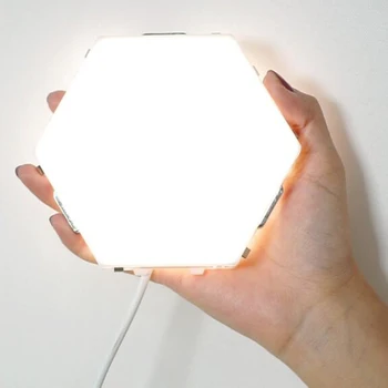 NOI 10buc Cuantice lampă cu led-uri modulare senzor tactil sensibil iluminat lampă magnetică creative de decorare perete lampara LED noapte lumină