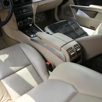 ABS Chrome/Fibra de Carbon Pentru Mercedes Benz GLK X204 300 260 2008-Cotiera Cutie de Partea Decor Benzi Tapiterie Interior accesorii