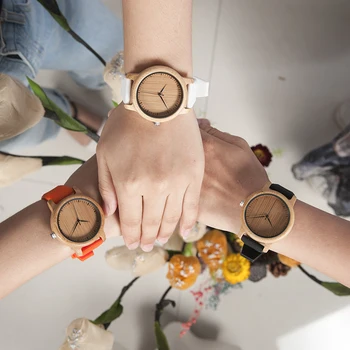 Reloj mujer BOBO PASĂRE Femei Ceasuri Set Bambus Doamnelor Ceasuri Curea Silicon Japonia Mișcarea Ceas Cadouri
