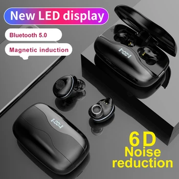 Noi 3500mAh LED Display Bluetooth Căști fără Fir, Căști Cu Microfon 9D Sunet HIFI Sport rezistent la apa Căști Auriculare