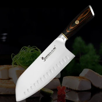 7,5 inch cuțit de Bucătărie Cuțite de Bucătar Japonez Mari de Carbon, din Oțel Inoxidabil Cleaver Legume Cutit Santoku Utility Instrumentul Feliere