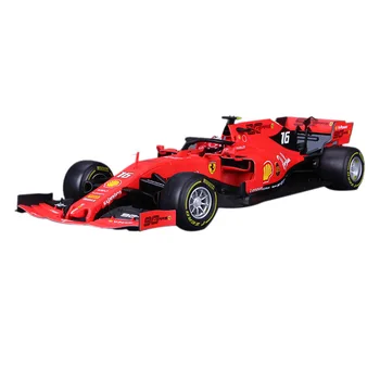 Burago 1:18 Simulare la Scară Aliaj model de masina de Jucarie Ferrari F1 2019 SF90 Formula One turnat sub presiune, Metal Model de jucărie Kimi Raikkonen