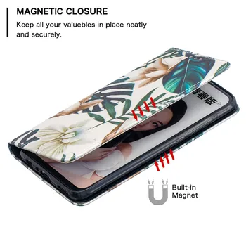 Magnetic Flip din Piele de Caz sFor Huawei P Inteligente 2019 2021 P30 Lite P40 Pro Slot pentru Card de Portofel Stil de Carte de Telefon a Acoperi Fundas Shell