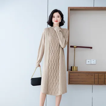 Pulover femei pulover mozaic costum nou liber casual han ediție gros cu maneca lunga GRAY22