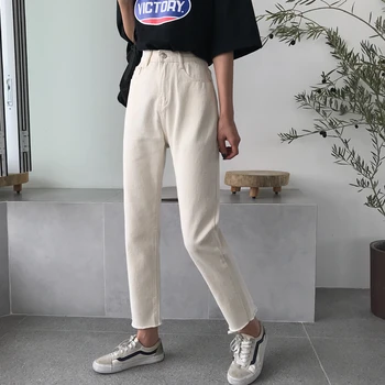 Blugi femei 2021 Primăvară Nouă Y2k Streetwear Epocă de Înaltă Talie Pantaloni de Agrement, Toate se Potrivesc perfect cu o Fată de Drept al Nouălea Pantaloni