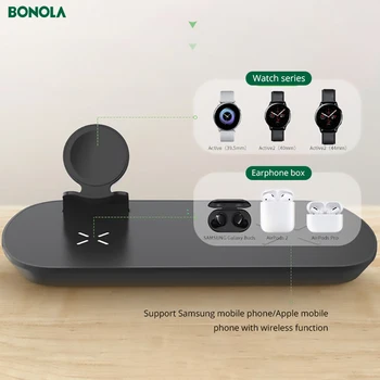 Bonola 3 in 1 Wireless Charging Pad Pentru Samsung S20/Nota 10/Galaxy Watch/Galaxy Muguri Qi Rapid Încărcător Wireless pentru Samsung S10