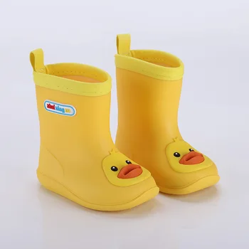 2019 Cizme de Ploaie Copii, Pentru Fete Impermeabile Apa Pantofi Baieti Non-alunecare de Cauciuc Cizme Cald Kids Rainboots Patru Sezoane Detașabil