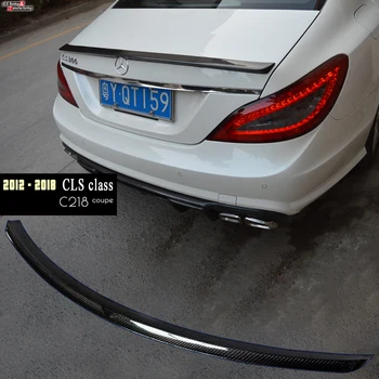 3*3 3K Diagonal Fibra de Carbon Spoiler pentru CLS Clasa W218 C218 (2012 - 2018 4-Usi Sedan) CLS350 CLS400 CLS450 CLS500 CLS63 UV-Tăiat
