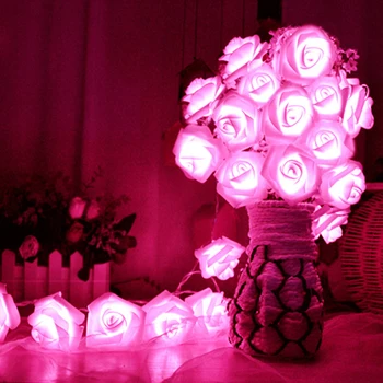 GRN-INTERMITENT led lumini șir 2m/3m/4m/5m/10m rose forma de flori colorate în interiorul lumină pentru o petrecere de nunta de decorare