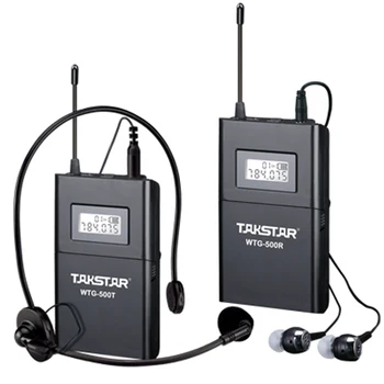 Calitate de Top Takstar WTG-500 1 Transmițător + Receptor, 2 buc UHF PLL fără Fir ghid turistic sistem de voce dispozitiv de predare căști