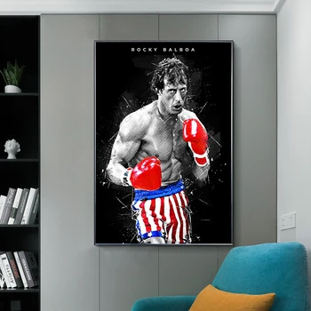 Rocky Balboa Box, Culturism, Panza Pictura, Postere si Printuri de Arta de Perete Imagine Motivațională pentru Living Decorul Camerei Cuadros
