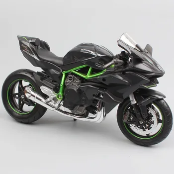 1:12 Scară Kawasaki Ninja H2 H2R turnat sub presiune sportbikes Pista de curse de motociclete supraalimentat modele miniaturi de biciclete de jucărie pentru copil