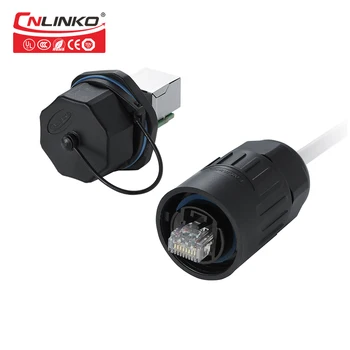Cnlinko PBT Plastic Cablu de Sârmă Conector Rj45 Priza de Asamblare Ip67 rezistent la apa 8pini Conector pentru Industrie Medicale de Iluminat