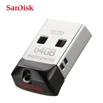 Unitate Flash USB SanDisk Cruzer Fit CZ33 64GB 32GB 16GB Super Mini Pen Drive USB 2.0 Memory Stick 8GB U Disc