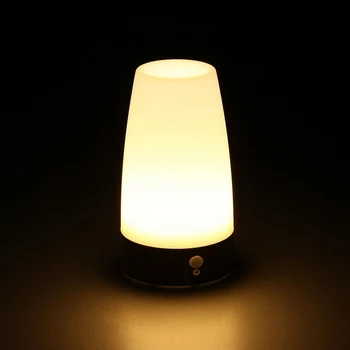 Dormitor Lumina de Noapte LED Masă Lampă PIR Wireless cu LED-uri Senzor de Mișcare Retro Baterie Veioza pentru Scaun de Toaletă