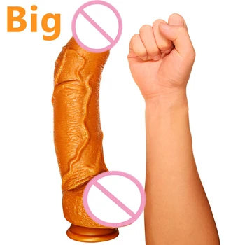 HOWOSEX 29*6cm Gigant Mare Moale de Silicon Vibrator Realist pentru Femei Penis Urias Lesbiene Jucarii Fals Dick Sex Instrumente pentru Adulti Jucarii Sexuale