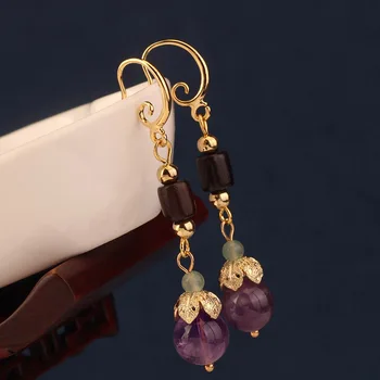 Retro cercei pentru femei de moda stil național cercei simple bijuterii cercei noi violet cercei