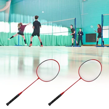 2 Player Racheta de Badminton Set Interioară în aer liber, Badminton Racheta Sport Elevii de Copii Practică Racheta de Badminton cu Capac Sac