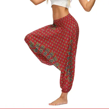 Femei Pantaloni Harem Boho Tigan Yoga, Dans Hippie Largi Palazzo Pantaloni WHShopping