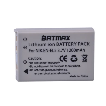 Batmax 1 buc EN-EL5 EN EL5 ENEL5 Acumulator pentru NIKON Coolpix P530 P520 P510 P500 P100 P5100 P5000 P6000 P90, P80 Camera