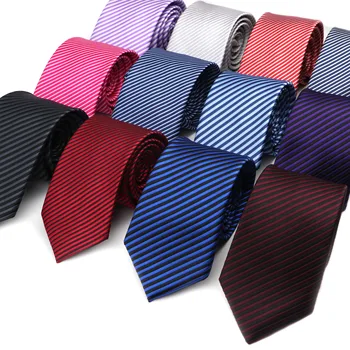 54 Culori Noi Bărbați Cravata Clasic de Culoare Solidă Dungă Dot 7cm/6cm Jacquard Cravata Accesorii de zi cu Zi Purta Cravată Petrecere de Nunta Cadou