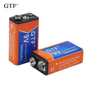 GTF Original 9V 500mAh 650mah capacitate baterie Reîncărcabilă li-ion polimer baterie UE/SUA plug încărcător de baterie de 9v