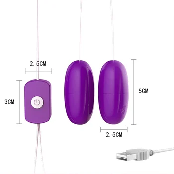 De sex feminin Masturbator Puternic Vibratoare USB Soclu Dublu Vibrator Ou Stimulator Clitoris Jucarii Sexuale pentru Femei Produse pentru Adulți
