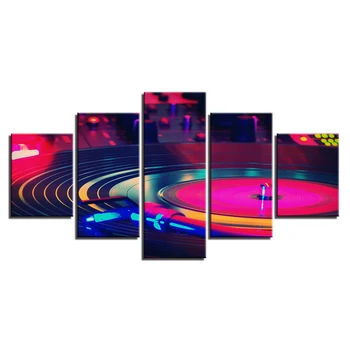 Tablouri Canvas Decor Acasă de Arta de Perete 5 Piese DJ Muzica Instrument Platane Imagini HD Printuri Dj Rândul său, Tabelul Postere Cadru