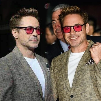 Robert Downey ochelari de Soare pentru red lentile de ochelari Moda Retro Bărbați ochelari de Soare de Brand Designer de Acetat de Rama de Ochelari