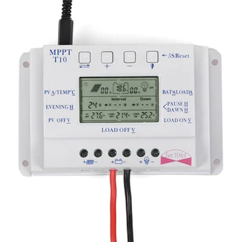 10/20/30/40A MPPT Solar Regulator de incarcare 12V/24V Display LCD cu Controller de Încărcare Dual Timer de Control pentru Sistem de lumini pe Strada
