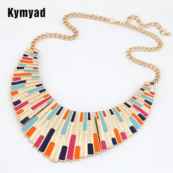 Kymyad Declarație Colier Femei Coliere & Pandantive Moda bijuterii Femei Nou Cravată Guler bijoux collier femme