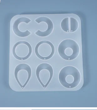 1buc DIY Cercei Rășină Mucegai Manual UV Epoxidice Pandantiv Lanț Cheie de Silicon Mucegai pentru a Face Bijuterii Instrumente