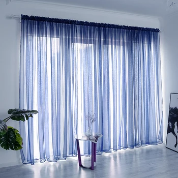 1 Bucată Transparentă Voile Perdele Tul Meci Acasă Decor Dormitor Windows Draperii Moderne Pură Culoare Solidă Design