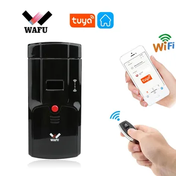 Wafu 011A de Blocare a Ușii Tuya Wifi Bluetooth Smart Lock de Blocare Electronice de Control de la Distanță de Blocare Telefon de Control Invizibil Încuietori Negru