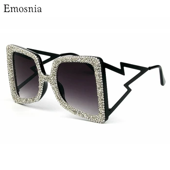 Moda Pătrat Cristal de Diamant ochelari de Soare Femei de Lux Stras Supradimensionate Nuante pentru Barbati Vintage Ochelari de soare UV400 gafas de sol