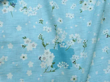 Flori mici, albe flori de Cires tesatura de bumbac textile acasă DIY pânză Cortina copil lenjerie de pat pentru copii material patchwork quilt