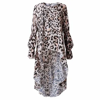 Neregulate Rochie De Leopard Femei 2018 Vestidos De Toamnă Lungă Rochie De Streetwear Doamnelor Lantern Maneca Iarna Rochii Sexy