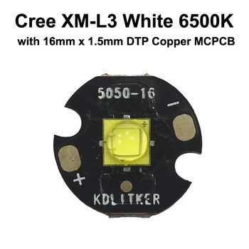 Cree XM-L3 U4 1B Alb 6500K Emițător LED-uri cu KDLITKER DTP Cupru MCPCB (1 buc)