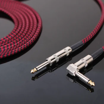 1 Metri Cablu de Chitara o Male către Male Cablu Cablul de Sârmă de Tricotat 6,35 mm Mufă Dreaptă pentru Chitara Acustica Electrica Bass