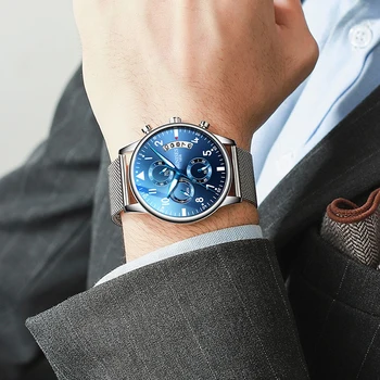 JENISES Sport de Bărbați Cuarț Ceas pentru Bărbați Moda Militare Cronograf Ceas Masculin Curea din Piele Casual Impermeabil Ceas de mână de Afaceri