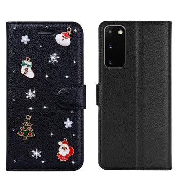 S20 FE Caz cadou de Crăciun Flip carte din Piele de Caz Pentru Samsung galaxy S20 FE 5G carte de portofel Cover pentru Galaxy S20 Plus Ultra Telefon