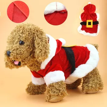 De crăciun, Haine de Câine Animal de casă Pisică Costum Costum de Moș Crăciun de Crăciun de Iarnă de Companie Strat de Îmbrăcăminte din Bumbac Pisica Haine pentru Pisici câini 30
