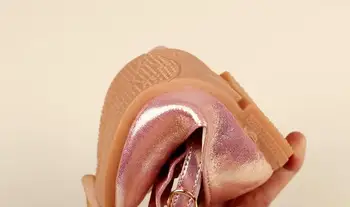 Noua Moda Pantofi Fete Stras Sclipici Pantofi Din Piele Pentru Fete De Primăvară Copii Printesa Pantofi Roz Argintiu Auriu