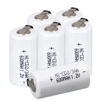 2~32PCS 1.2 v 600mAh ni-cd 2/3 aa acumulator 1.2 v nicd baterii reîncărcabile alb