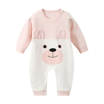 Urs drăguț Copil Salopetă din bumbac cu Maneca Lunga Băiețel Nou-născut haine de Fata 0-12 luni Copilul romper Îmbrăcăminte set