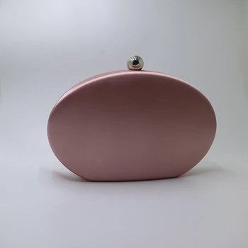 Nuphia Ovale în Formă de Inimă de Mătase Satin Seara Ambreiaj Genti pentru Femei Petrecere de Bal Roz/Argintiu/Violet