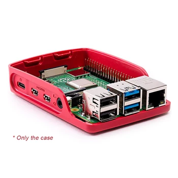 Oficial Raspberry Pi 4 Model B 4b roșu-alb ABS caz de protecție ușor de instalat Raspberry Pi 4B