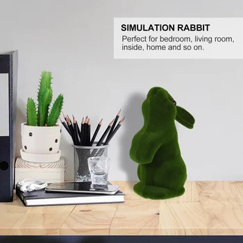 1 buc Simulare Moss Podoabă Flocking Decoratiuni Interioare Rabbit Ornament