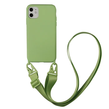 Crossbody Colier Lanț Telefon Mobil Caz Pentru iPhone 11 12 Pro Max X XS XR Xs Max Curea de Gât Pentru Capacul iPhone 12 Mini 7 8 plus